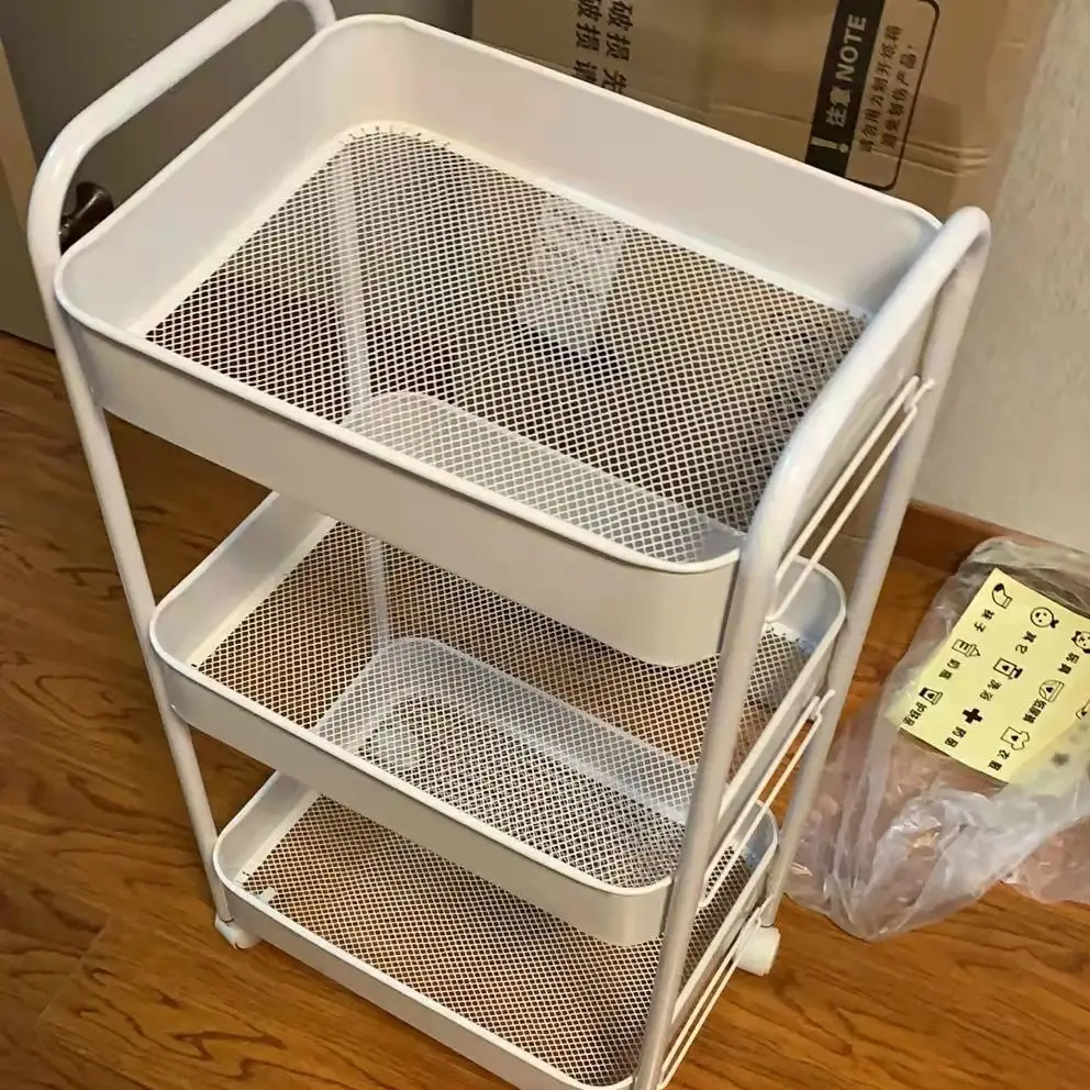 Multi-Layer Storage Trolley for Vegetable Kitchen