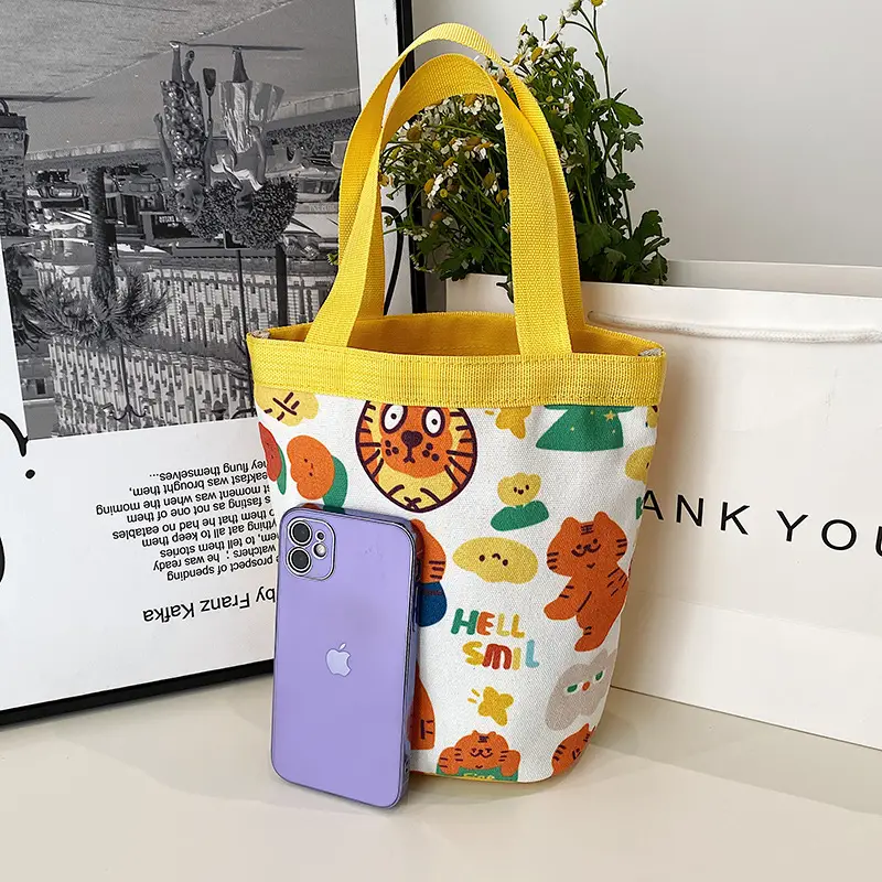 Cute Cartoon Tiger Print Bucket Bag for Girls - Image 6