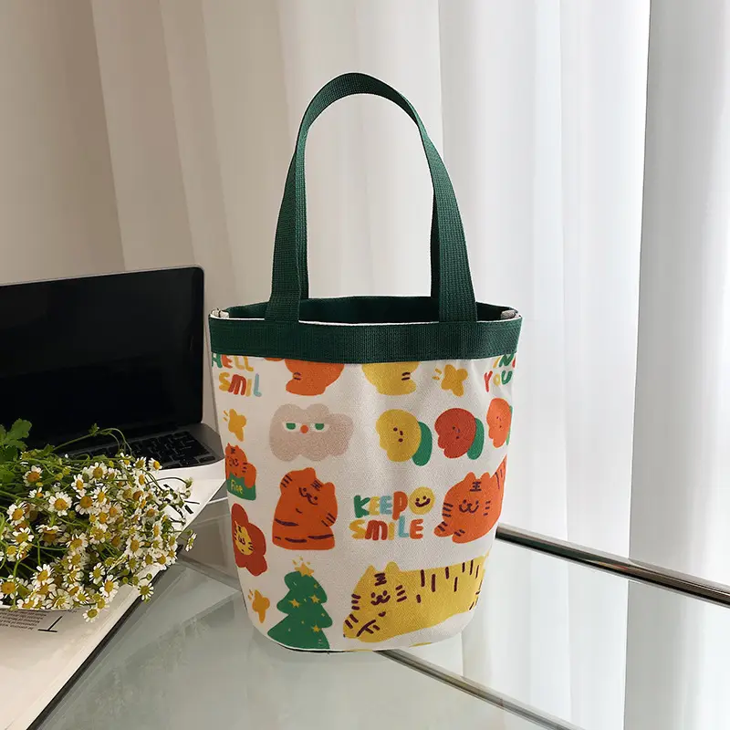 Cute Cartoon Tiger Print Bucket Bag for Girls - Image 2