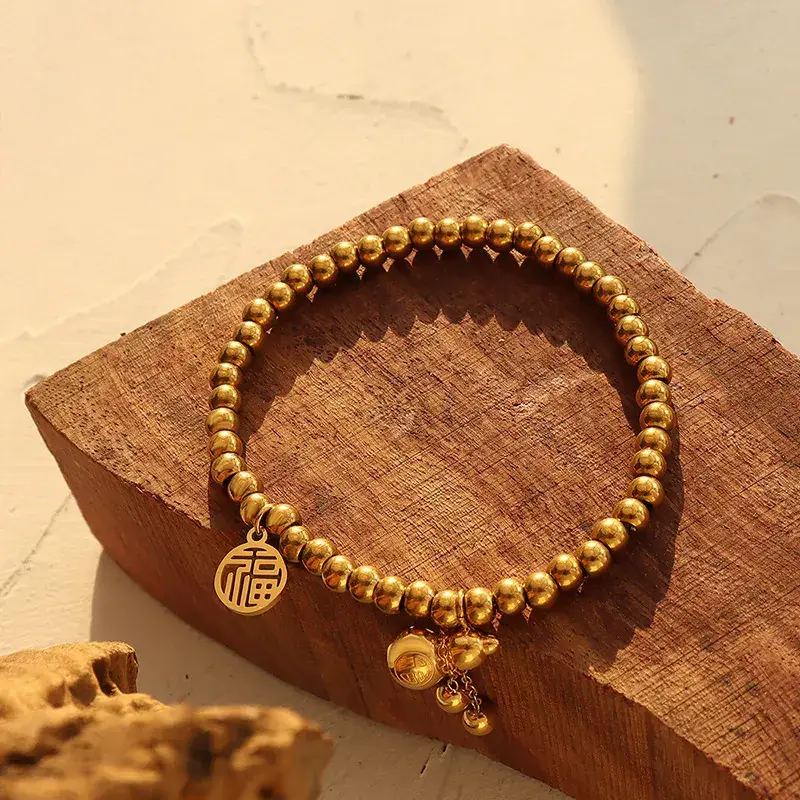 French Choker Bracelet Gold Plated with Pendant - Image 4