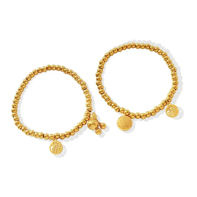 French Choker Bracelet Gold Plated with Pendant - Image 7