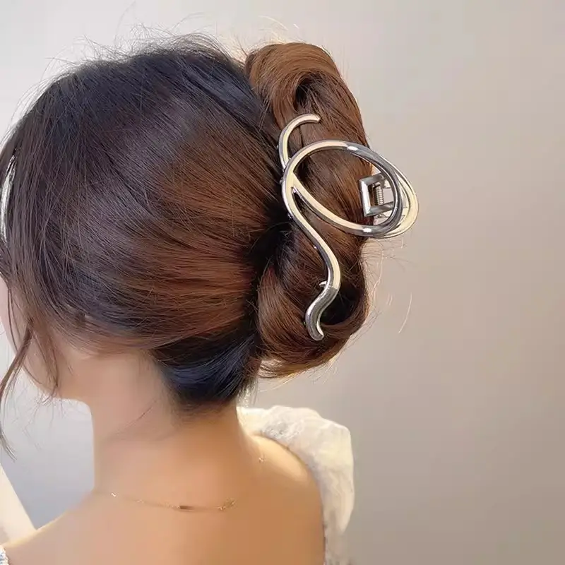 Gold Shark Clip for Women's Summer Hairpin