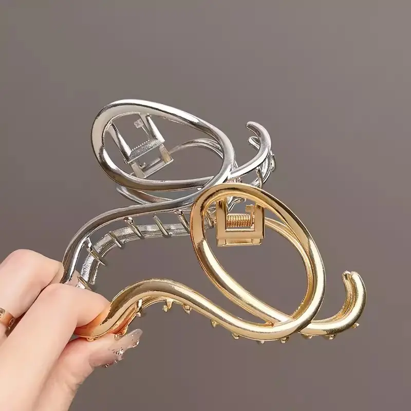 Gold Shark Clip for Women's Summer Hairpin