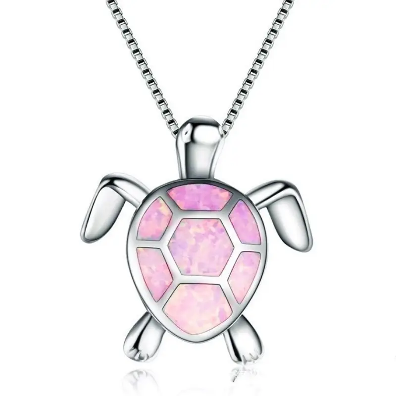 Turtle Pendant Necklace with Ocean Heart Design — feature 4
