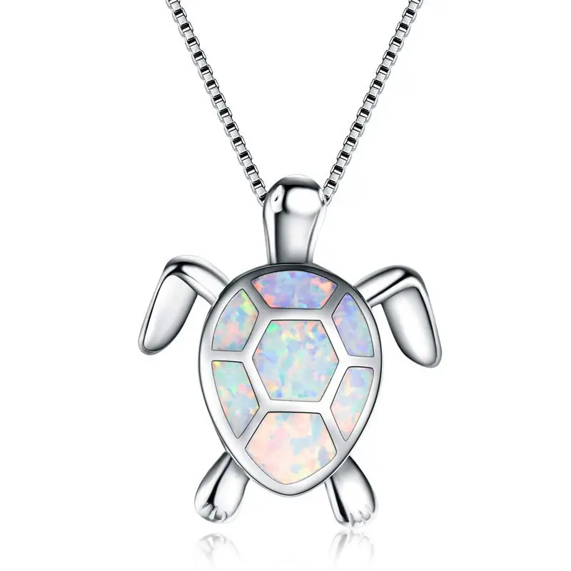 Turtle Pendant Necklace with Ocean Heart Design — feature 6