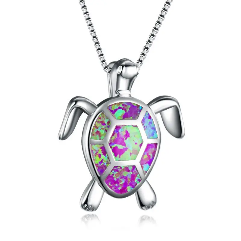 Turtle Pendant Necklace with Ocean Heart Design — feature 7