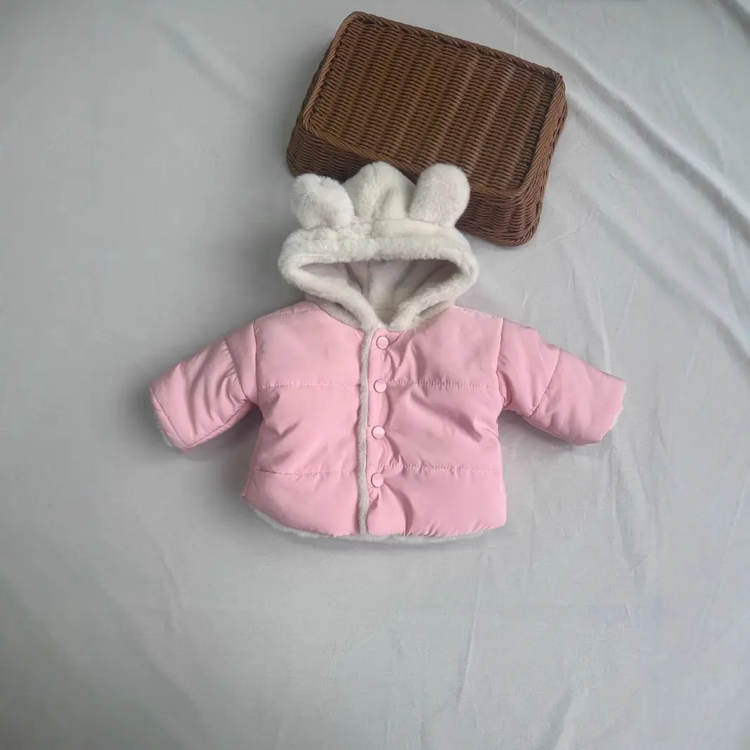 Blue Hooded Warm Puffer Jacket for Kids Unisex - Image 8
