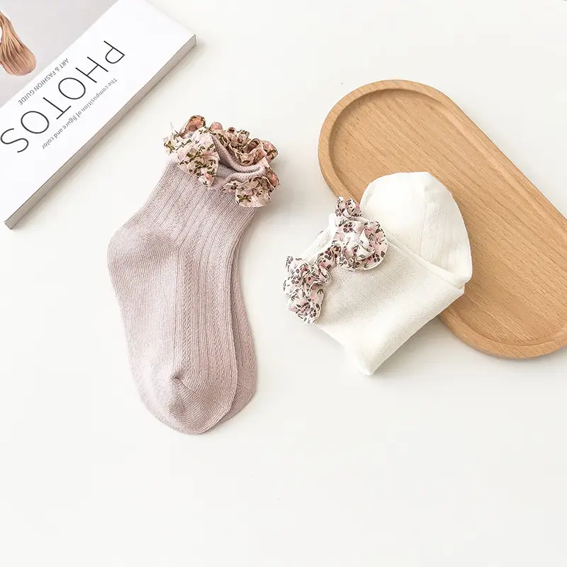 2024 Cute Floral Lace Socks for Girls Large - Image 6