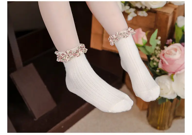 2024 Cute Floral Lace Socks for Girls Large — feature 13