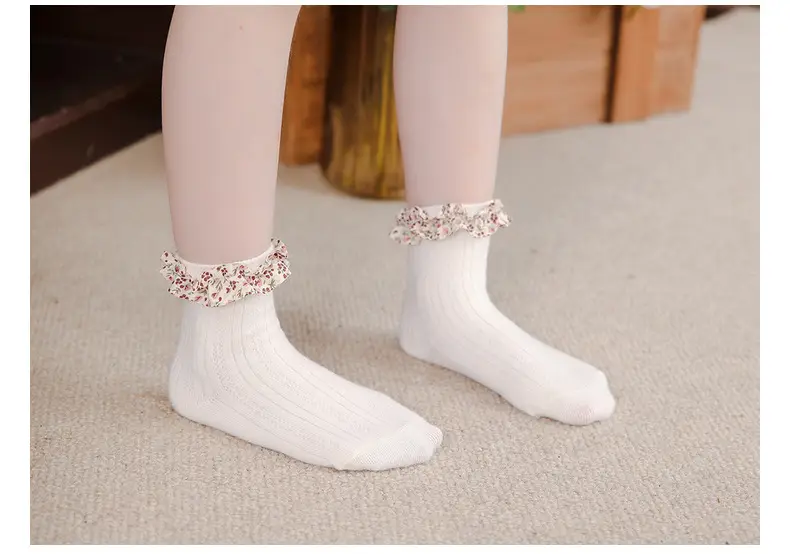 2024 Cute Floral Lace Socks for Girls Large — feature 14