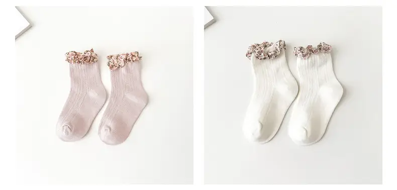 2024 Cute Floral Lace Socks for Girls Large — feature 7