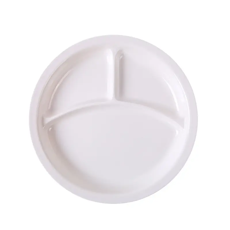 A5 Melamine 4-Compartment Plate White - Image 12