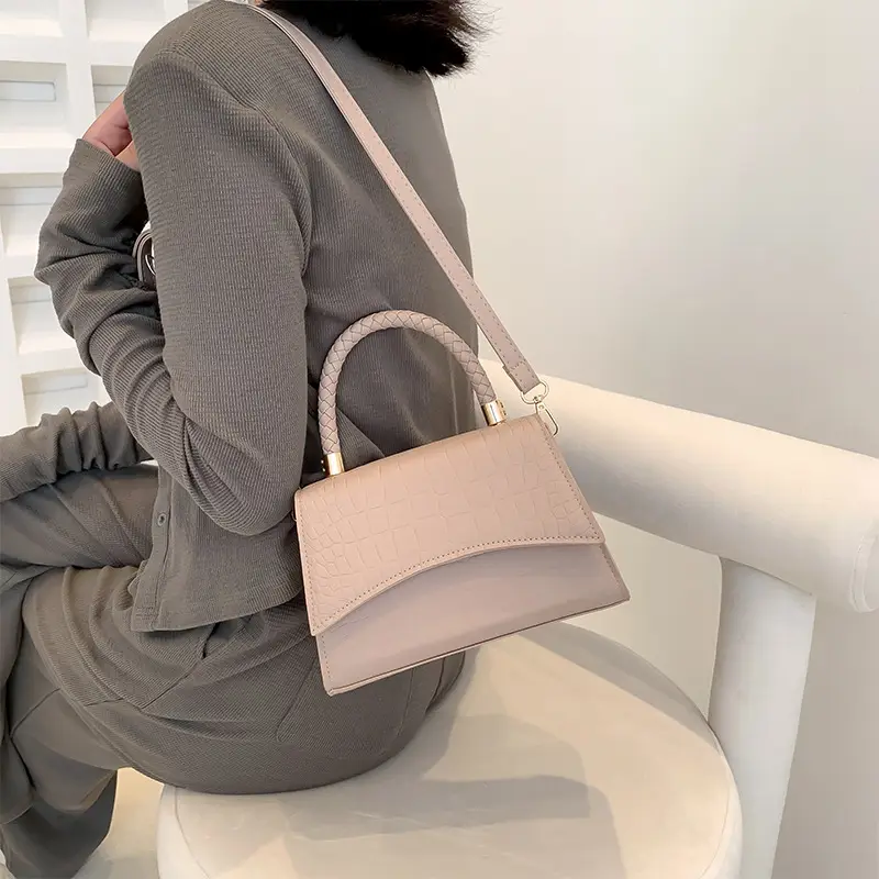 Women's White Shoulder Bag with Crossbody Strap - Image 6