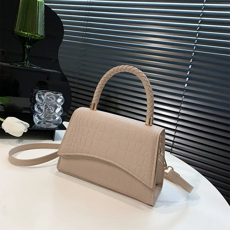 Women's White Shoulder Bag with Crossbody Strap - Image 3