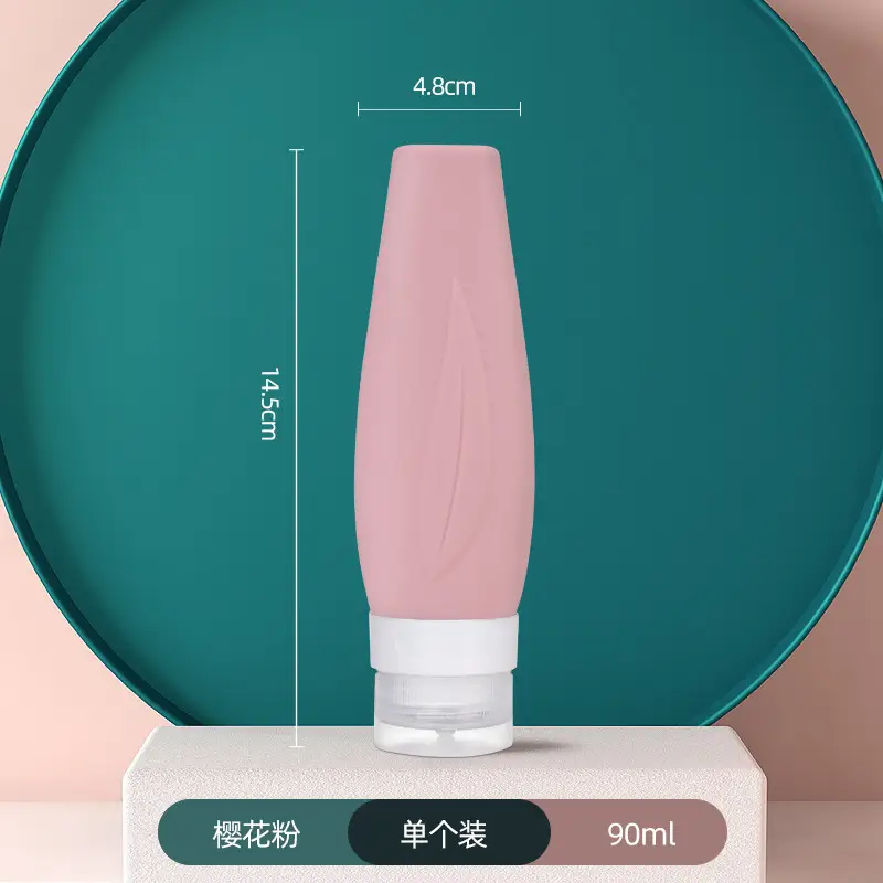 Travel Silicone Bottle Wash Set Pink 60ml