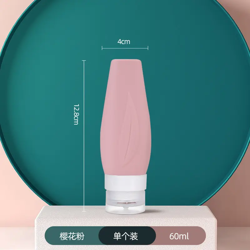 Travel Silicone Bottle Wash Set Pink 60ml