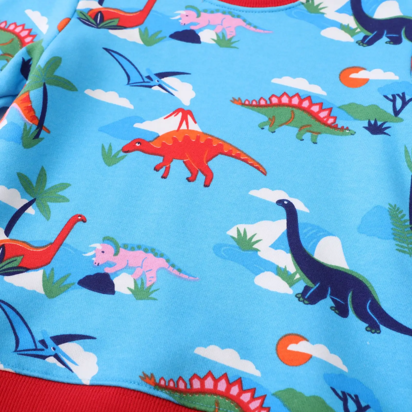 European American Spring Boys Sweatshirt Dinosaur Pattern - Image 5