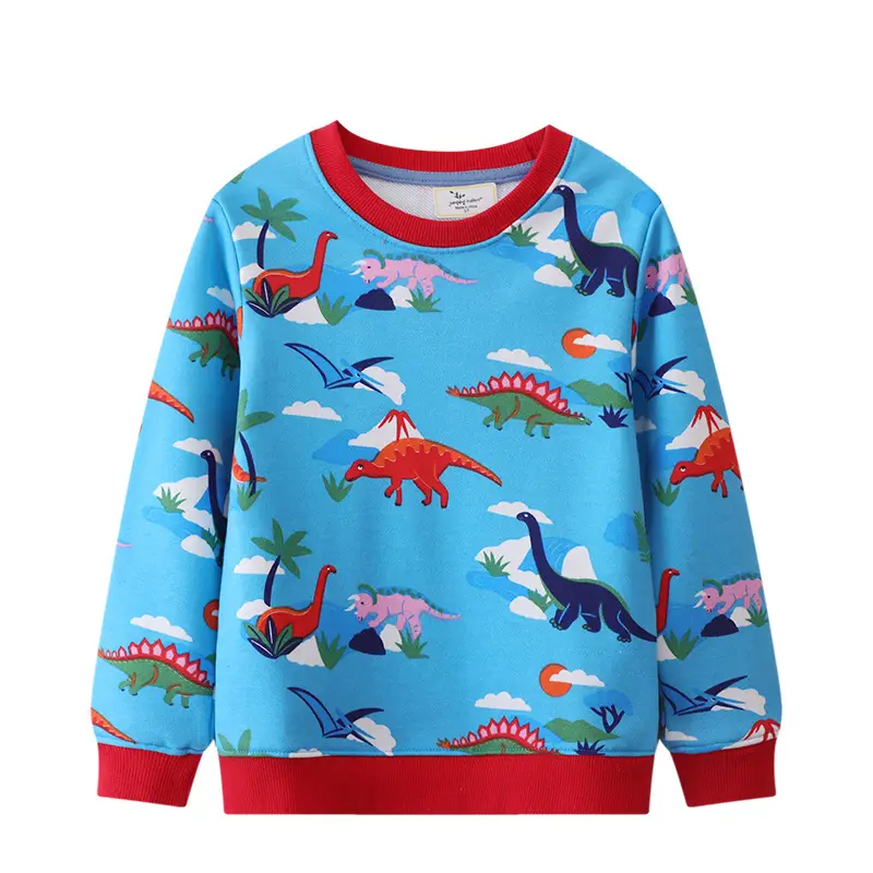 European American Spring Boys Sweatshirt Dinosaur Pattern - Image 6