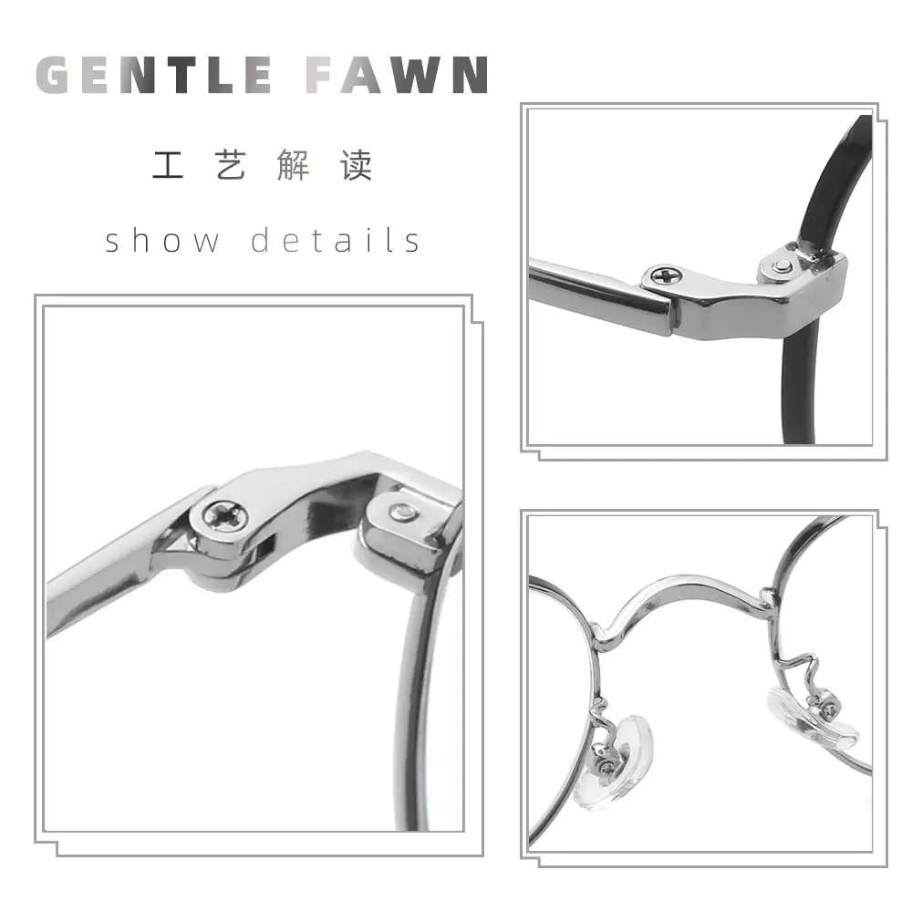 Women's Anti-Blue Light Glasses with Flat Frame & Metal Design - Image 7