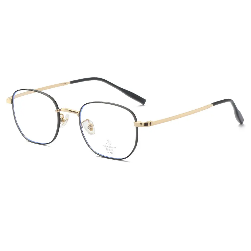 Women's Anti-Blue Light Glasses with Flat Frame & Metal Design - Image 8