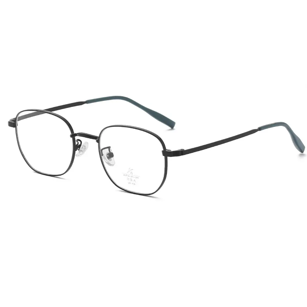 Women's Anti-Blue Light Glasses with Flat Frame & Metal Design - Image 9