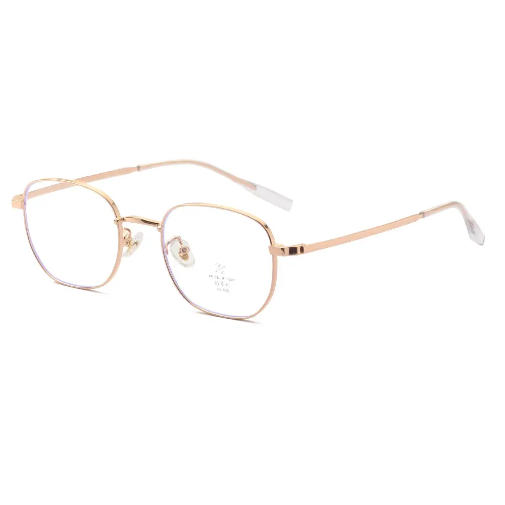 Women's Anti-Blue Light Glasses with Flat Frame & Metal Design - Image 3