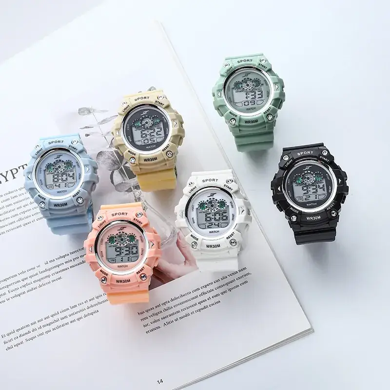 Korean Style Digital Watch for Girls Jelly Color
