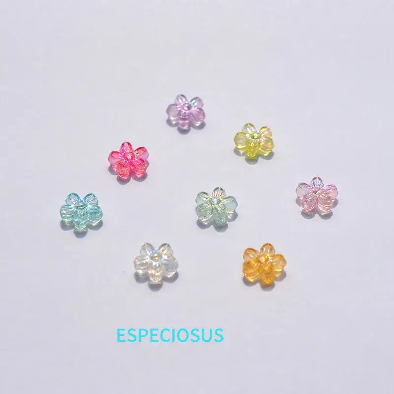 9mm Transparent Color Acrylic Plum Blossom Scattered Beads - Image 3