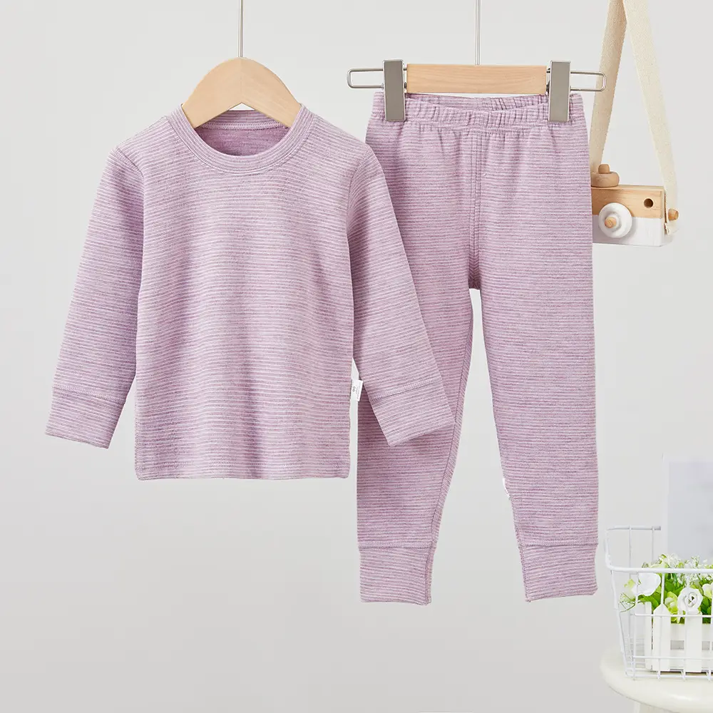 Pink Velvet Thermal Pajama Set for Kids Small to Large - Image 3