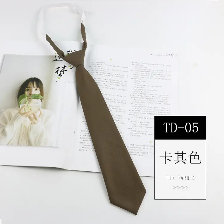 Women's Brown College Necktie TD-03 - Image 5
