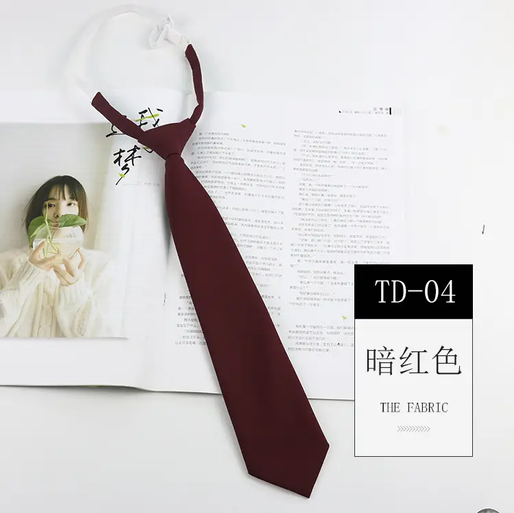 Women's Brown College Necktie TD-03 - Image 4