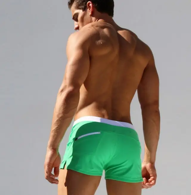 Men's Green Quick-Drying Beach Pants with Rear Pocket - Image 9