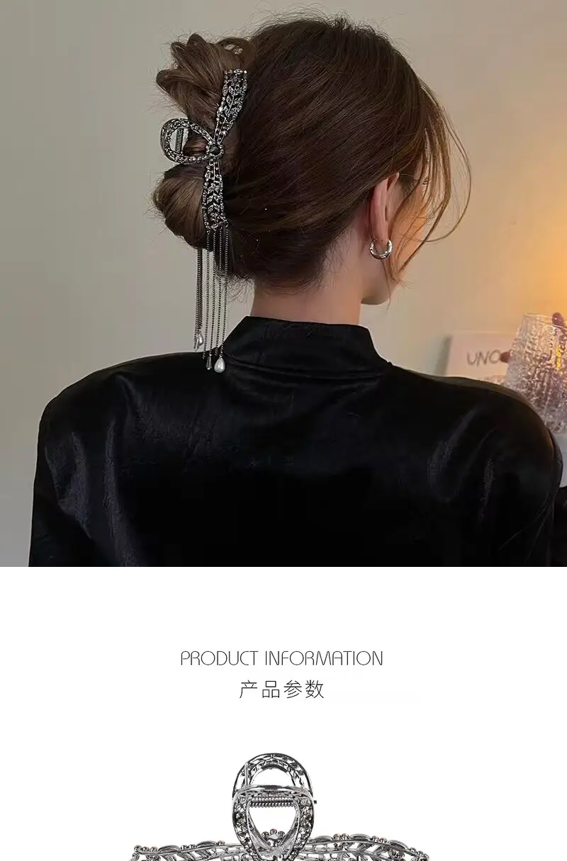Large Rhinestone Hair Clip for Thick Hair Women — feature 1