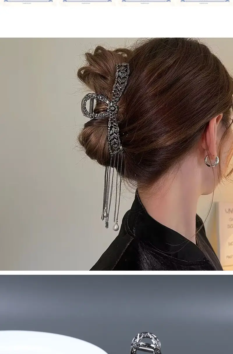 Large Rhinestone Hair Clip for Thick Hair Women — feature 4