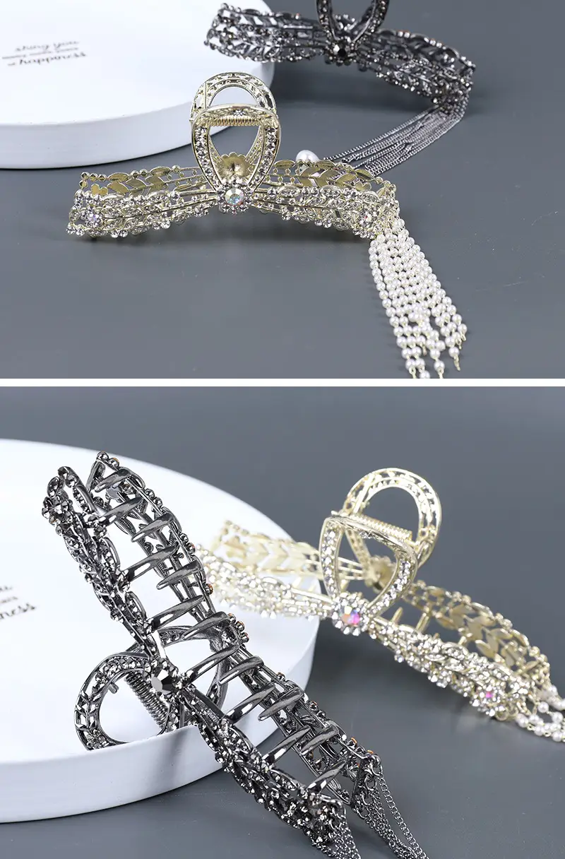 Large Rhinestone Hair Clip for Thick Hair Women — feature 5