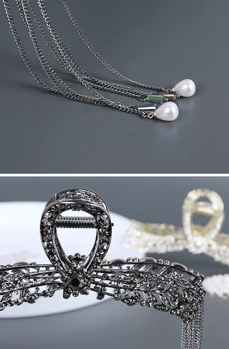 Large Rhinestone Hair Clip for Thick Hair Women — feature 7
