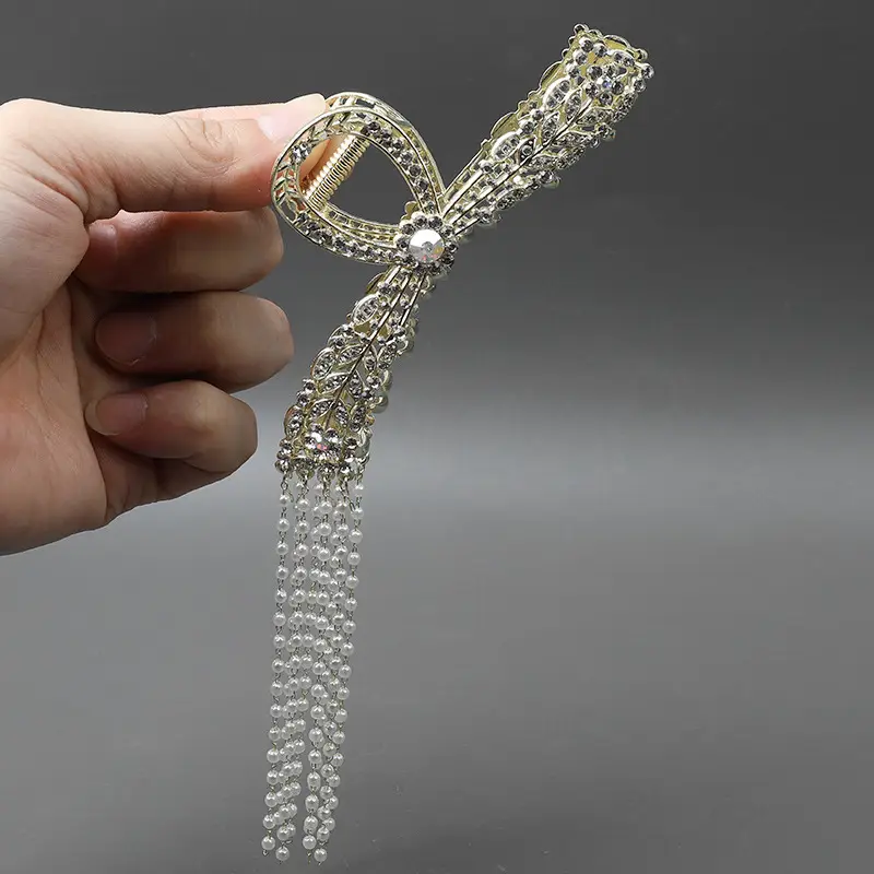 Large Rhinestone Hair Clip for Thick Hair Women