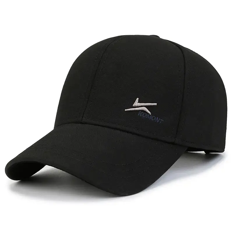 Men's Black Baseball Cap with Logo for Winter Use - Image 2