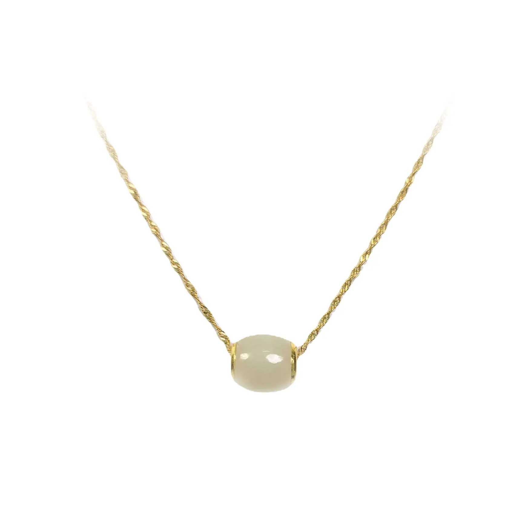 Natural Jade & Hetian Jade Luck Necklace Gold Chain - Image 6