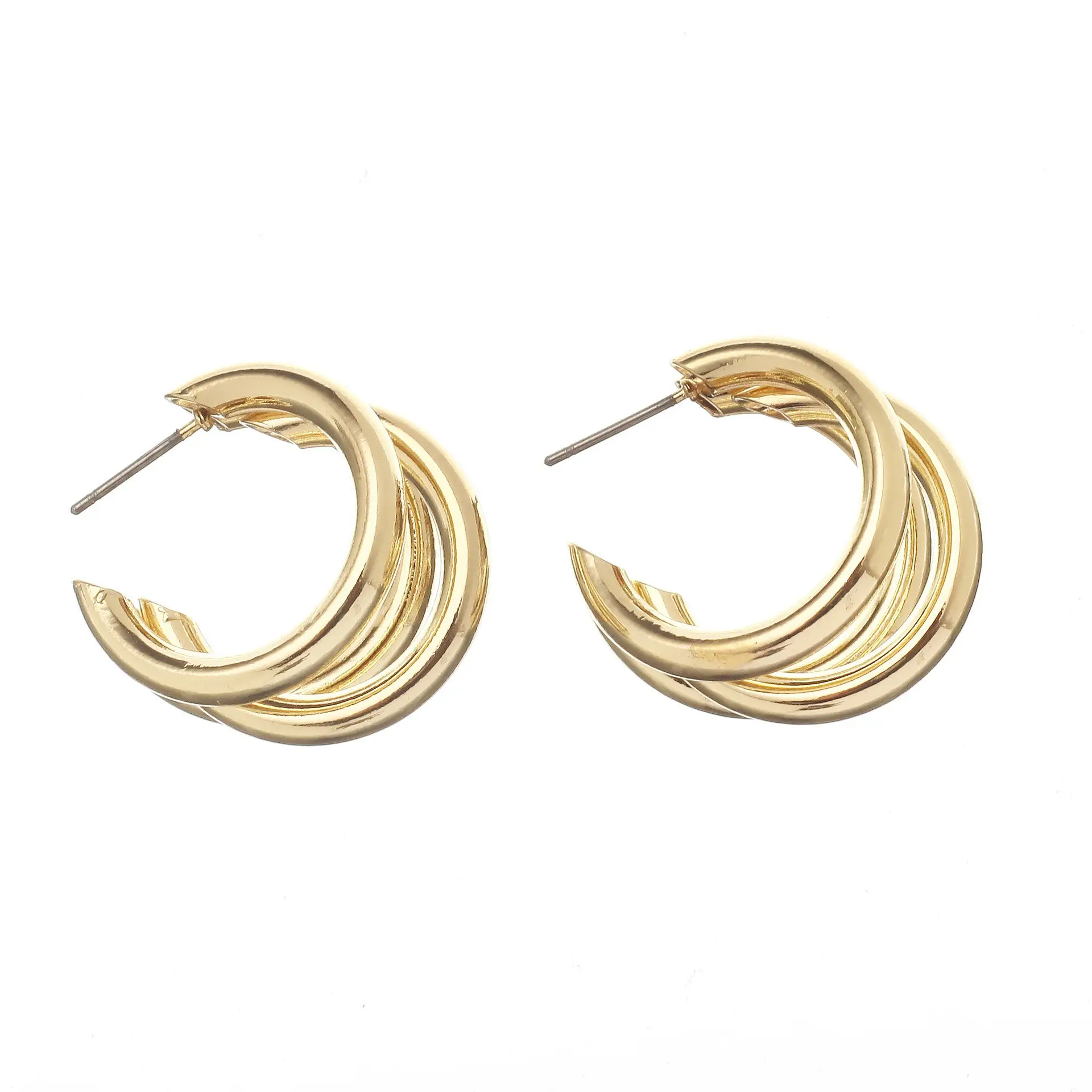 925 Silver Multi-Layer Hoop Earrings for Women