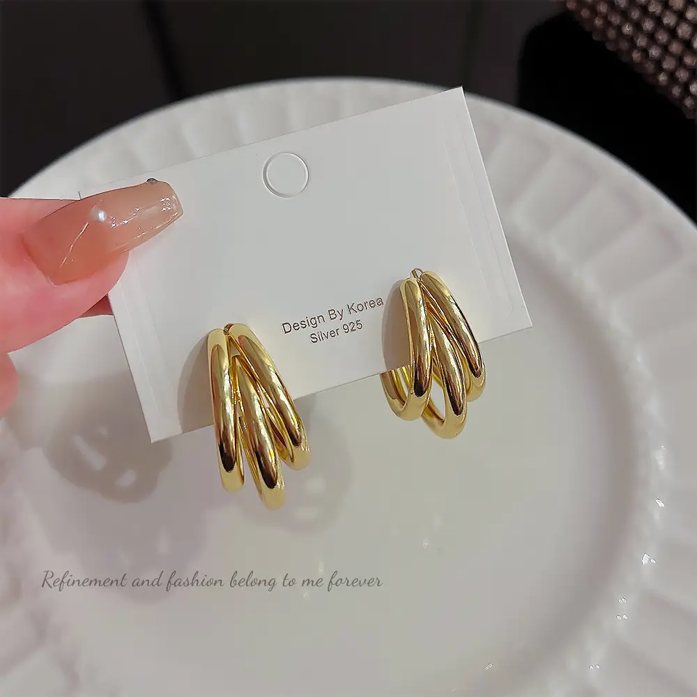 925 Silver Multi-Layer Hoop Earrings for Women — feature 2