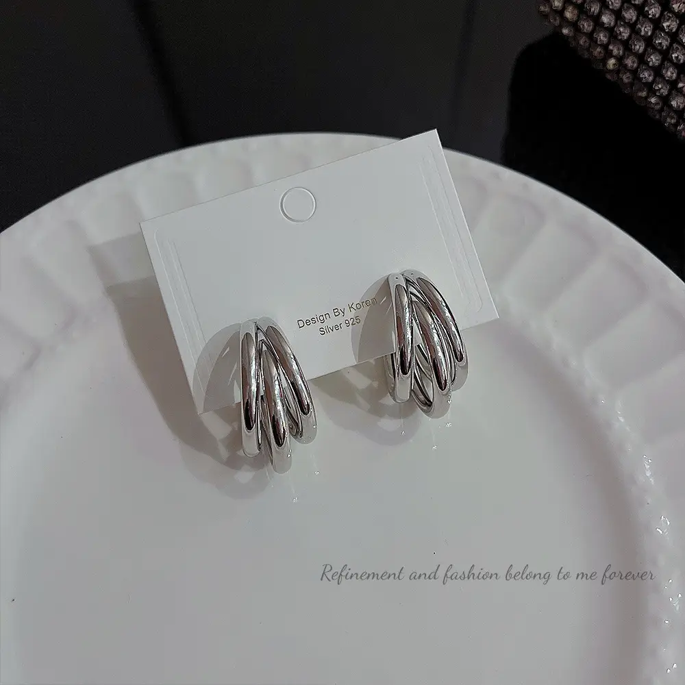 925 Silver Multi-Layer Hoop Earrings for Women — feature 5