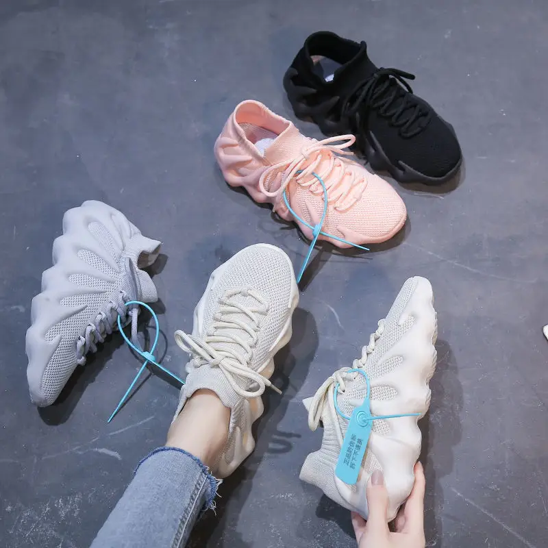 Octopus women's shoes 2023 autumn and winter New lace-up casual shoes fashion fly woven breathable tide shoes wholesale women's shoes