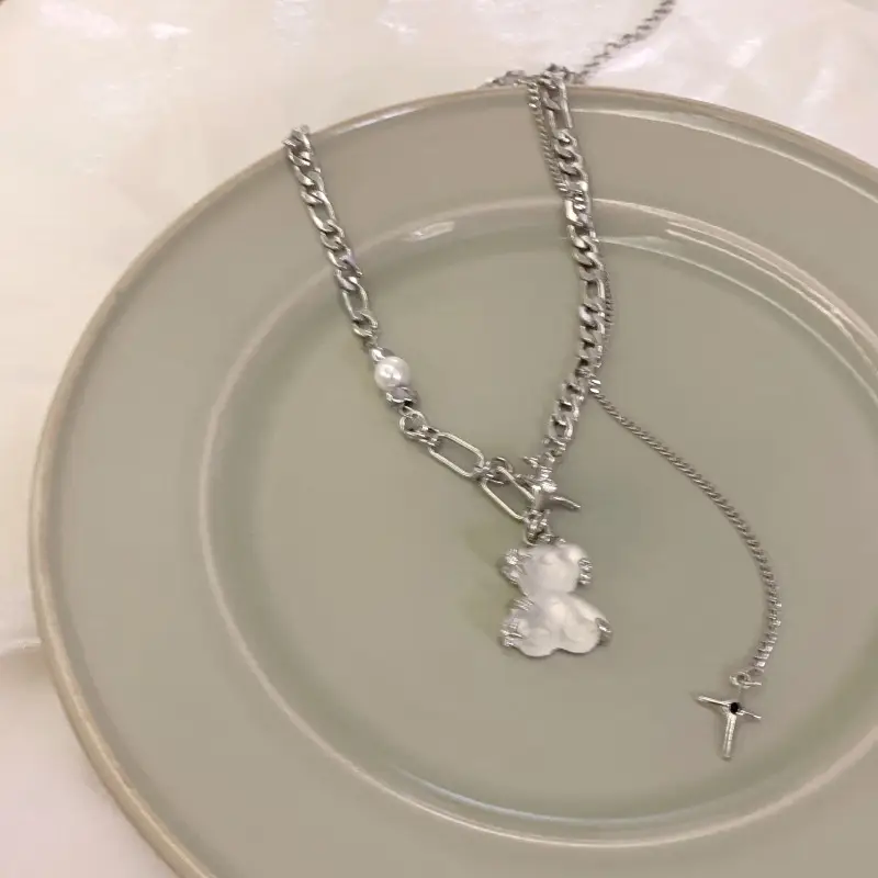 Transparent Jelly Bear Mang Star Necklace Women — feature 12