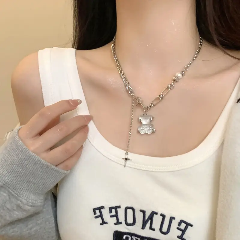 Transparent Jelly Bear Mang Star Necklace Women — feature 5