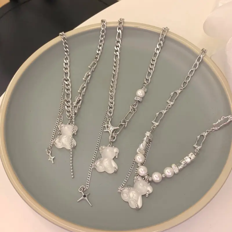 Transparent Jelly Bear Mang Star Necklace Women — feature 6