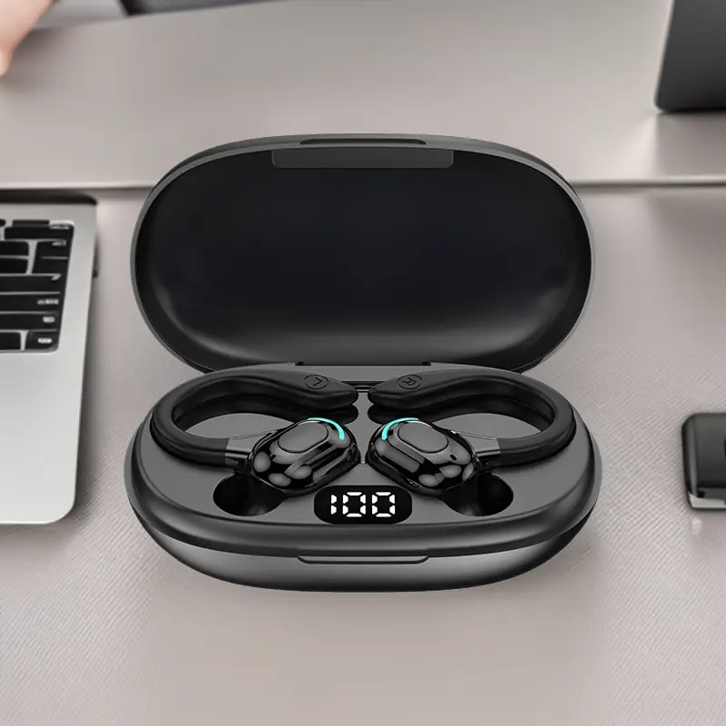 Bluetooth Headset Binaural Charging Case with Digital Display