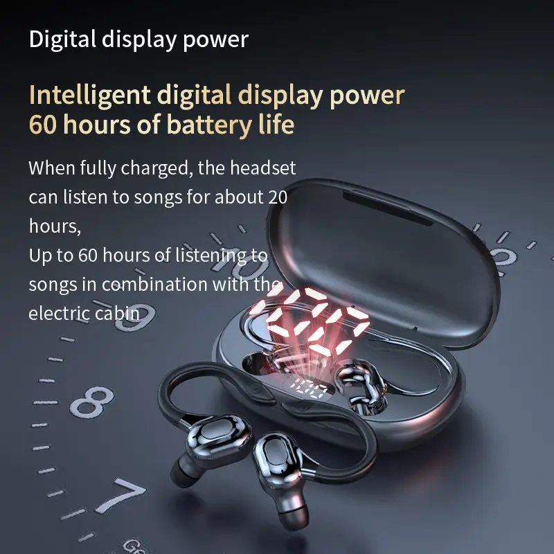 Bluetooth Headset Binaural Charging Case with Digital Display - Image 6