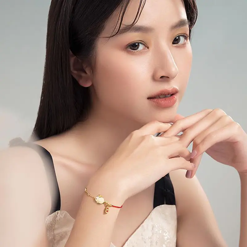 Chinese Style New Nafu Jade Rabbit Bracelet for Girl's Birthday Gift - Image 7