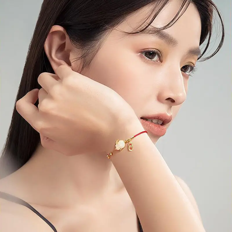Chinese Style New Nafu Jade Rabbit Bracelet for Girl's Birthday Gift - Image 8